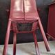 4 chaises en cuir bourgogne