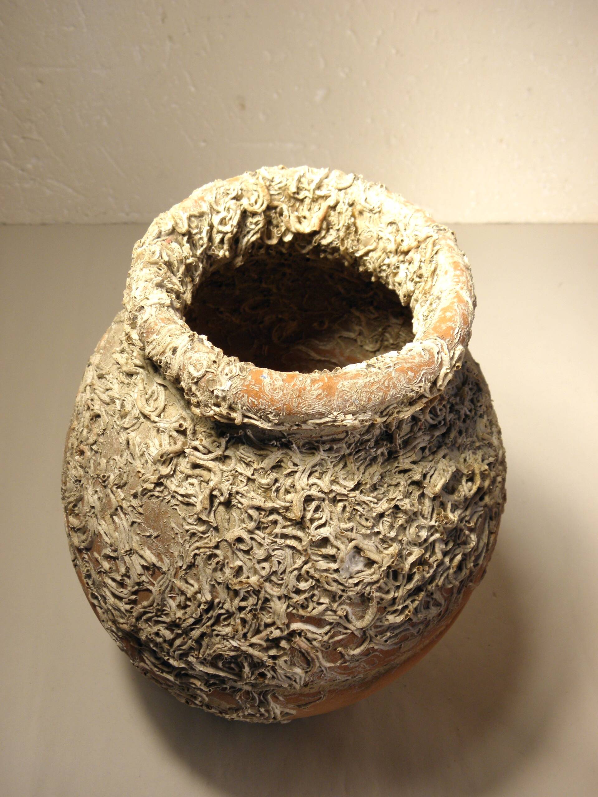 Two ceramic takotsubo pots - Japan