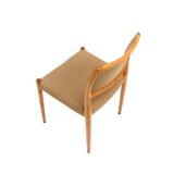 Ensemble de 4 chaises vintage par Niels Moller model 80 en chêne