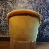 Vintage velvet toad armchair