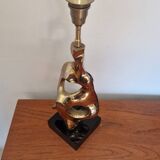 Michel Jaubert, gilt bronze lamp base. 1970s