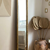 Old rectangular mirror between two golden Louis Philippe
