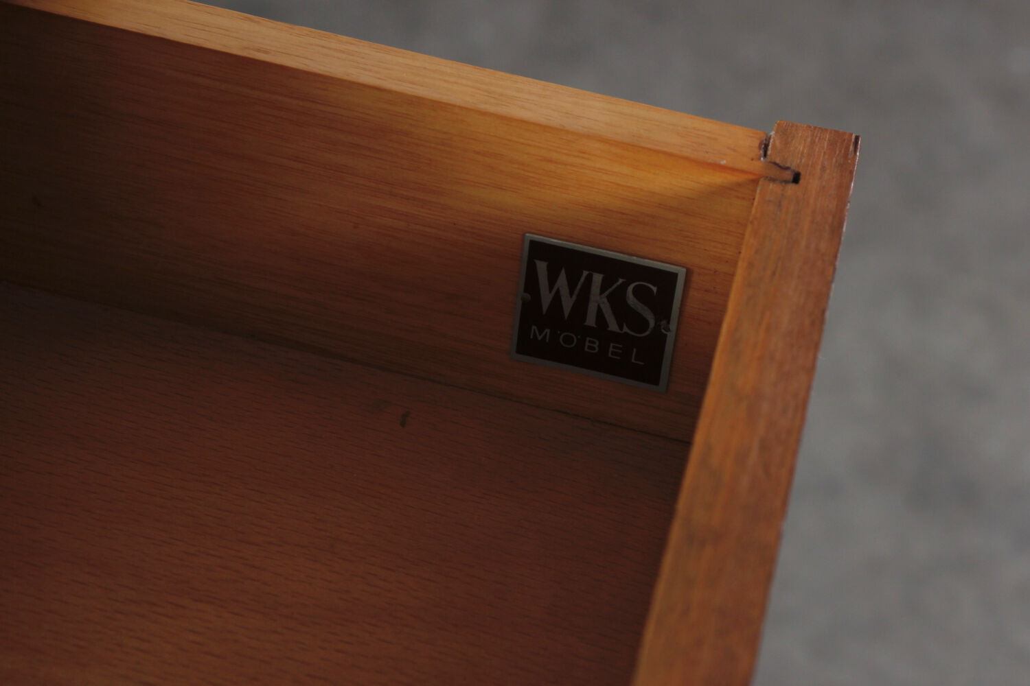 Vintage Teakholz Wandkonsole mit Spiegel Flur Kommode WKS design