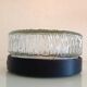 Vintage 60s-70s round ice glass ceiling light