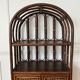 Vintage rattan and caning shelf bookcase