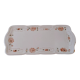 Plat ancien en céramique blanc et fleurs de Printemps roses Niderviller France