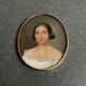 Miniature early 19th century hand painted by Bouvier portrait of a woman