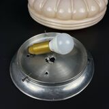 Vintage Pink Glass Ceiling Lamp, 1950s