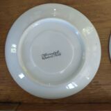 6 Pillivuyt pink and gold porcelain coffee cups