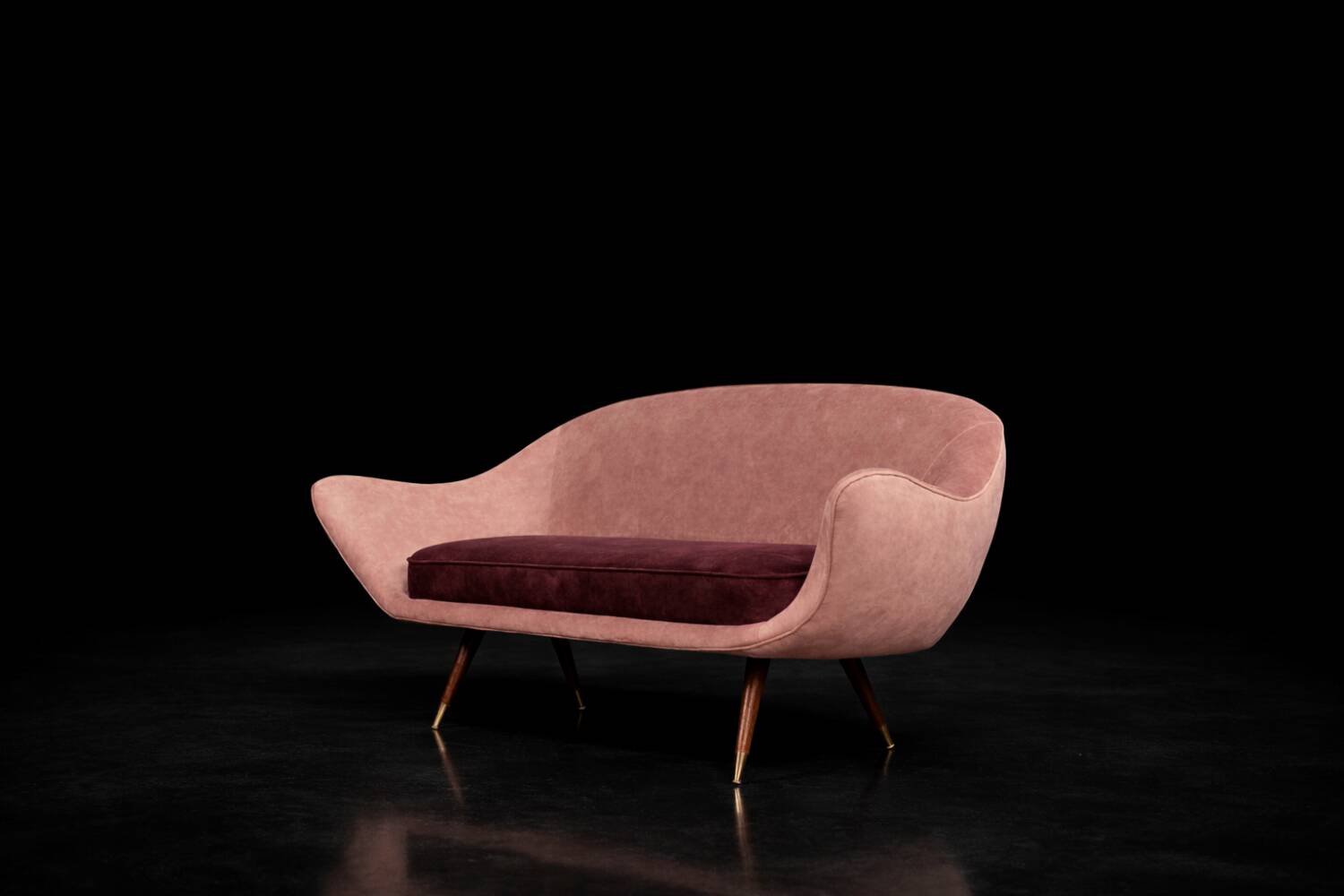 Vintage Mid-Century Space Age Velour Lounge Set from Paged, 1972, Set of 3