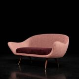 Vintage Mid-Century Space Age Velour Lounge Set from Paged, 1972, Set of 3