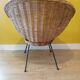 Vintage rattan basket armchairs