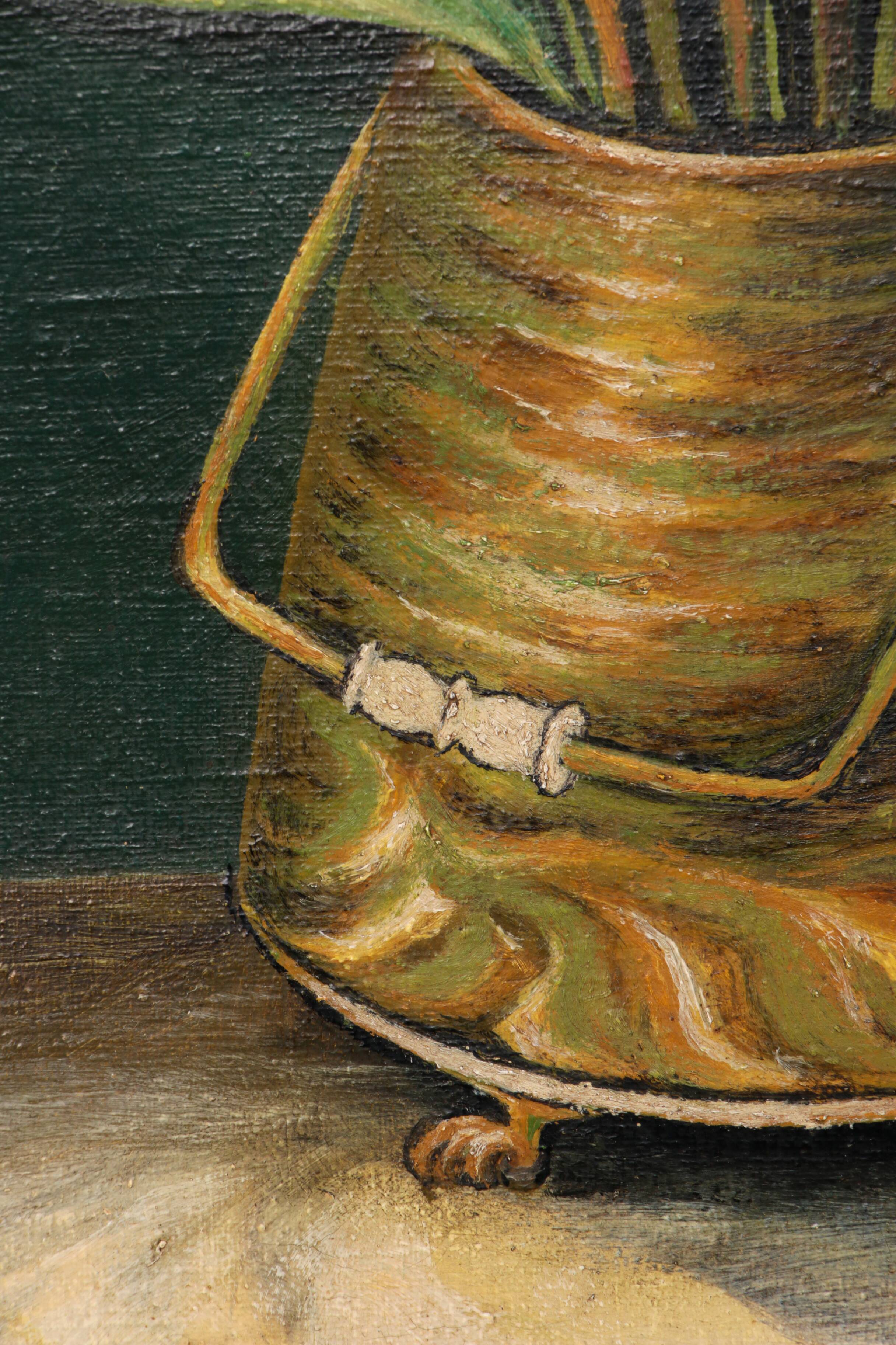 Painting still life with roses signed with J.Ter Haak,1970