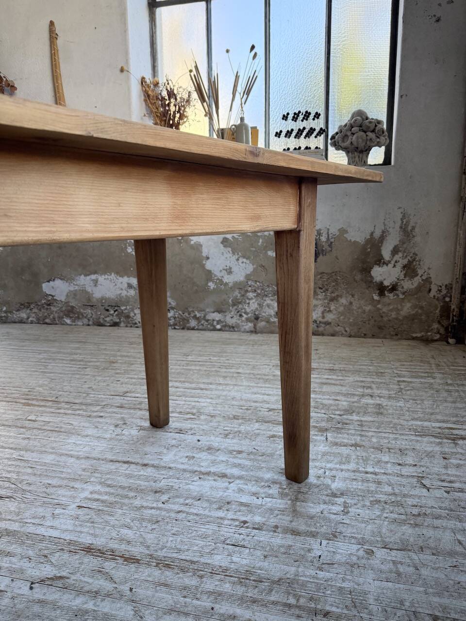 Pine and oak farmhouse table 2m