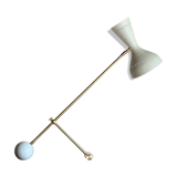 Diabolo lamp with marble counterweight