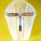 Frosted glass wall light in Art Deco style from the 1980s.