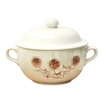 Sarreguemines Thistles tureen, 70s