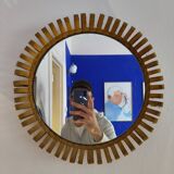 Small rattan mirror from the 60s