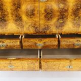 1930s Rare Art Deco Cabinet with Drawers in Walnut Finish, Czechoslovakia
