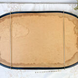 Art Deco style mirror and brass serving tray