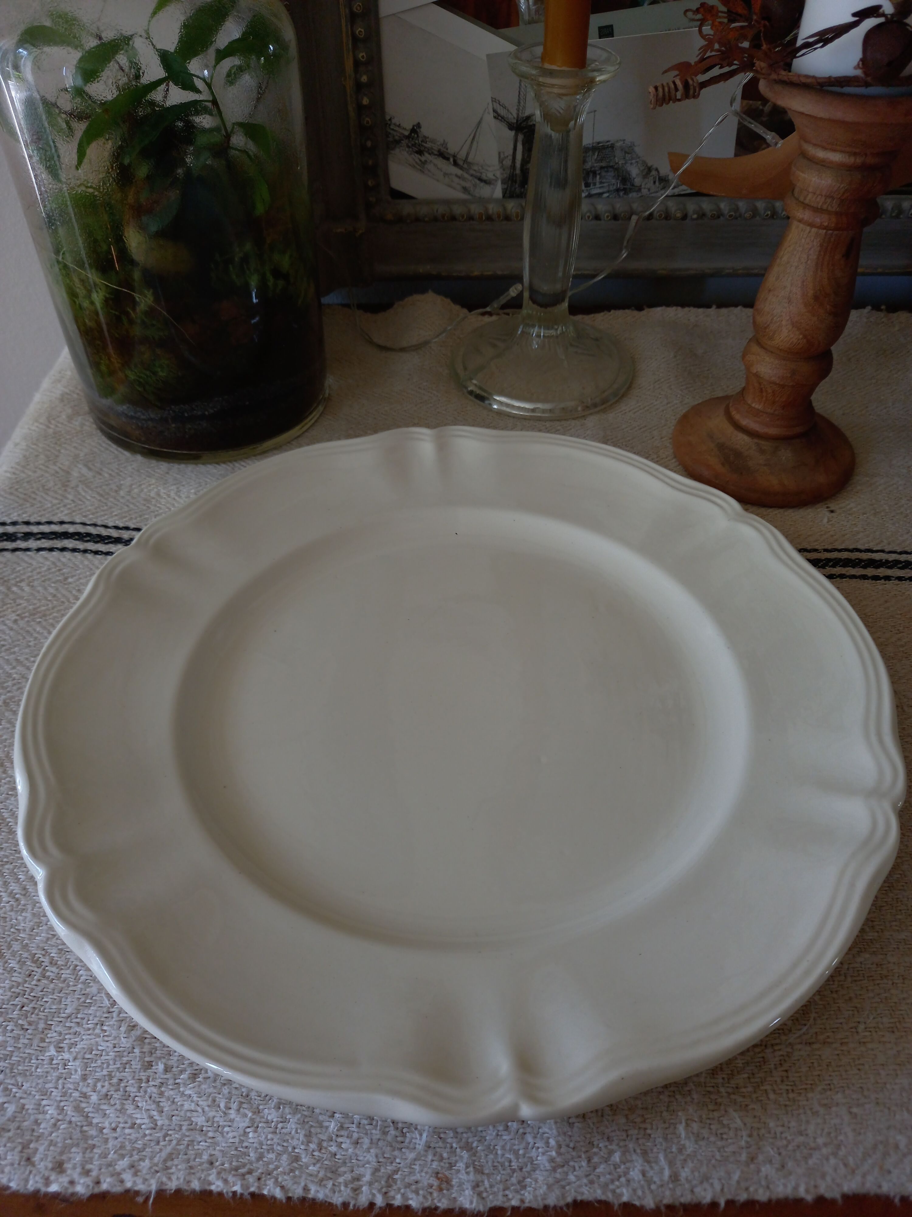Flat "Ivoire" Sarreguemines (ø 34 cm)