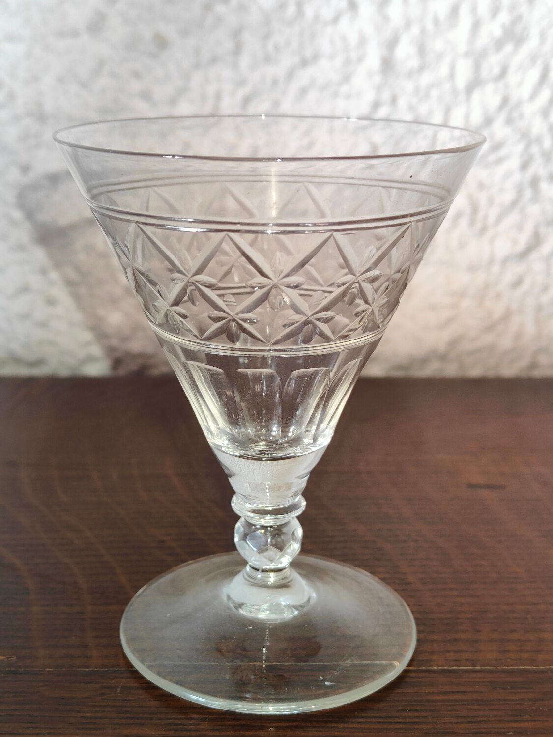 Port carafe in bohemian cut crystal and its 4 Glasses