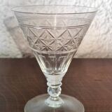 Port carafe in bohemian cut crystal and its 4 Glasses