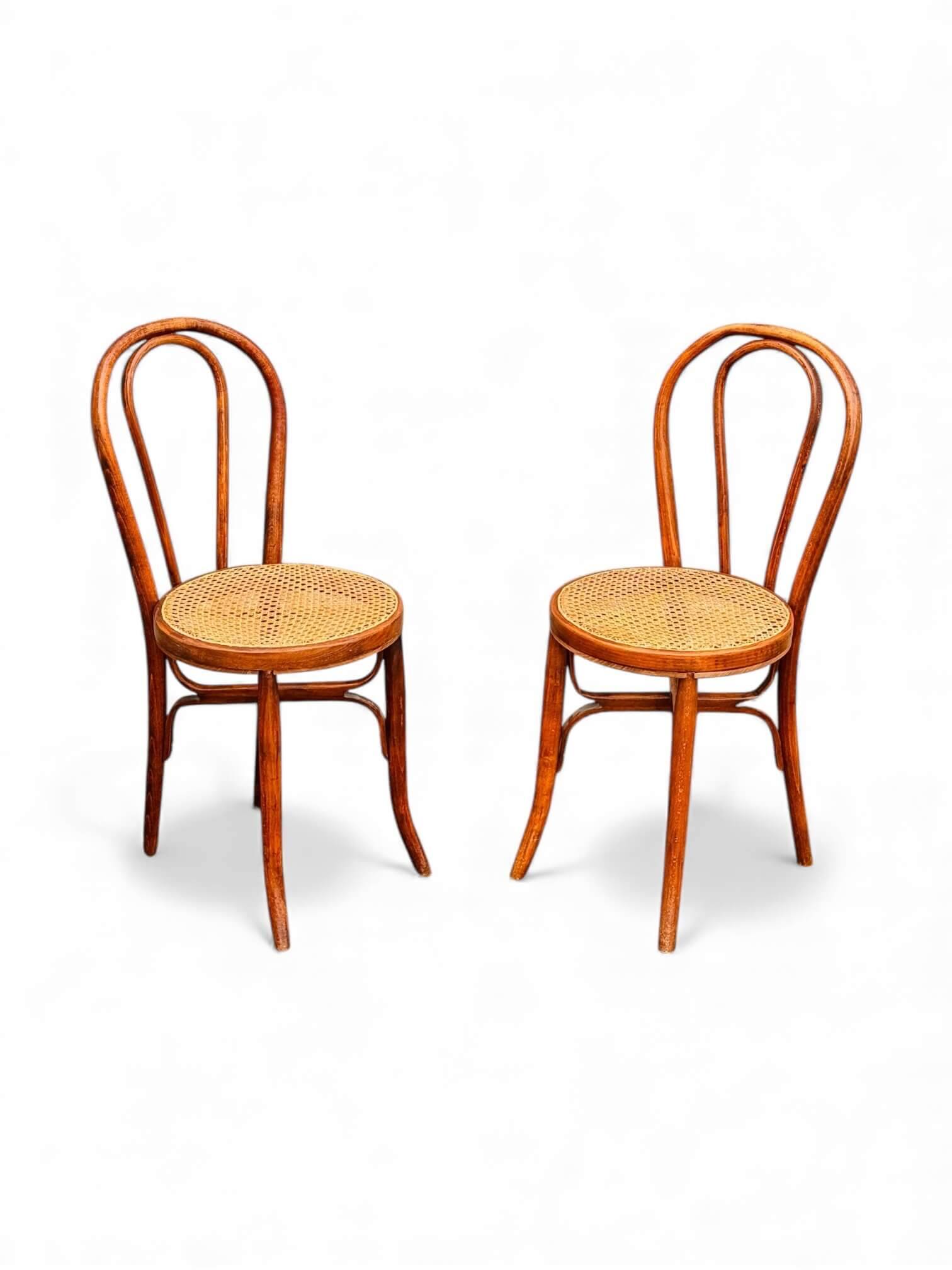 2 bentwood bistro chairs, circa 1900, by Cambier Frères