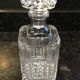 Chiseled crystal carafe with cork