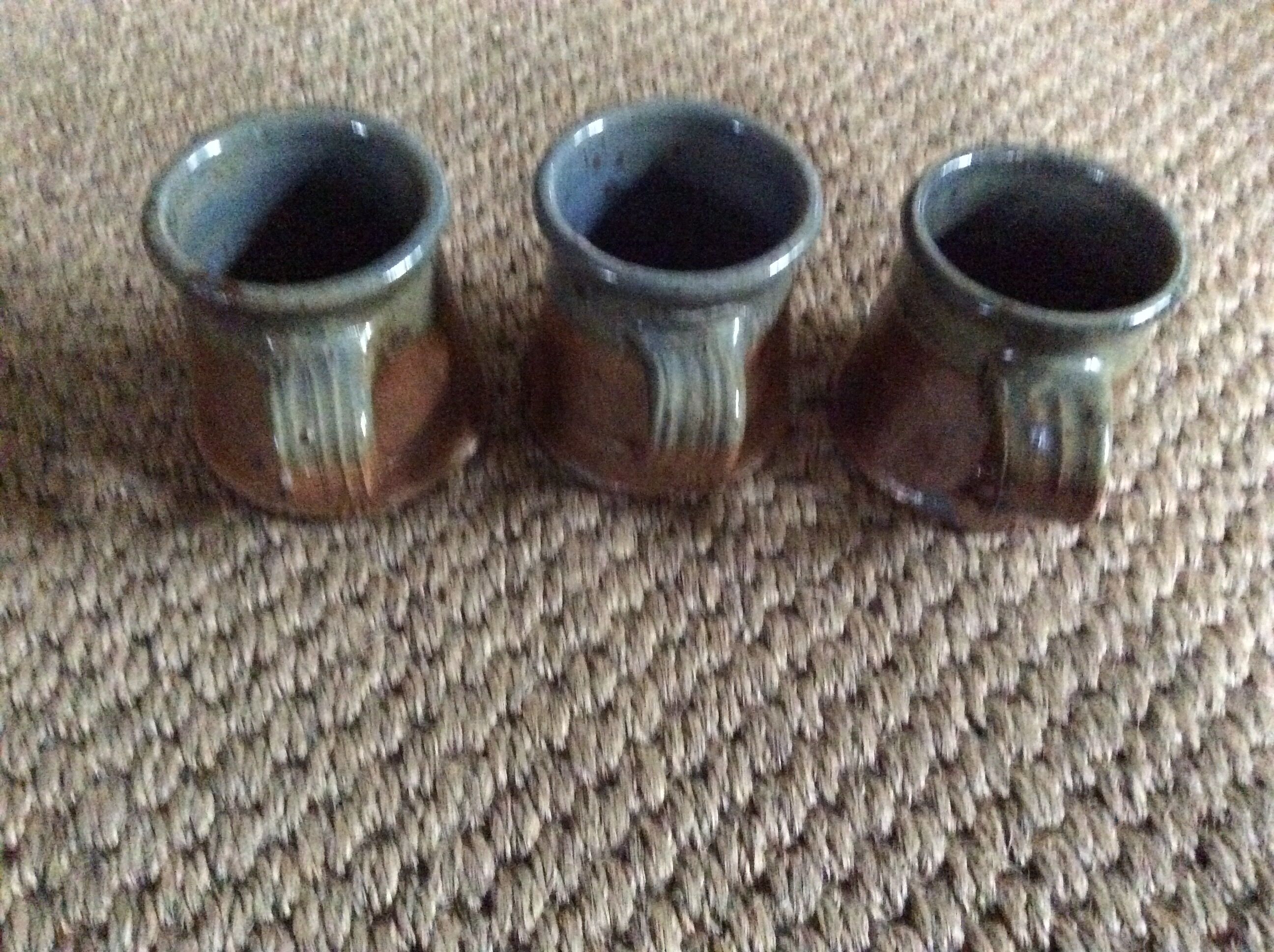 Series of 6 sandstone cups