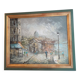 Description superbe tableau représentant la place du tertre a paris signé caroline burnett