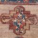 Tapis caucasien antique 155x88 cm vintage, laine, rouge