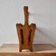 Porte-revue vintage en bois massif et cannage - fabrication artisanale - A. Brogiato - Made in Italy