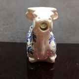 English porcelain cow-shaped sauce dish