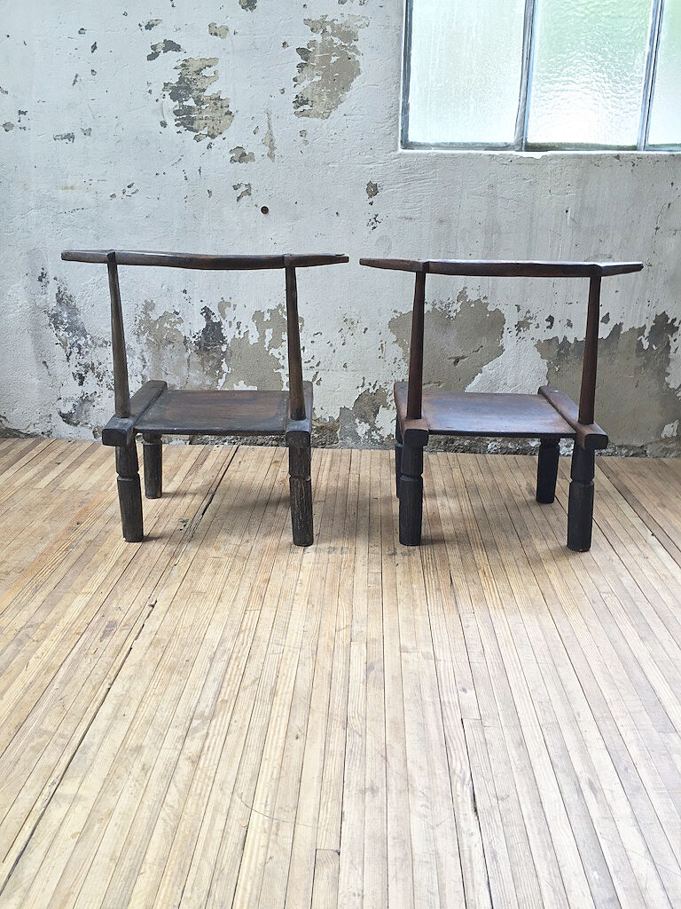 Pair of Ivory Coast chairs 50s