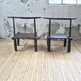 Pair of Ivory Coast chairs 50s