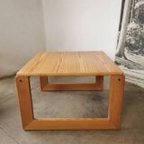 Square pine coffee table