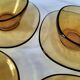 4 cups and saucers VERECO amber