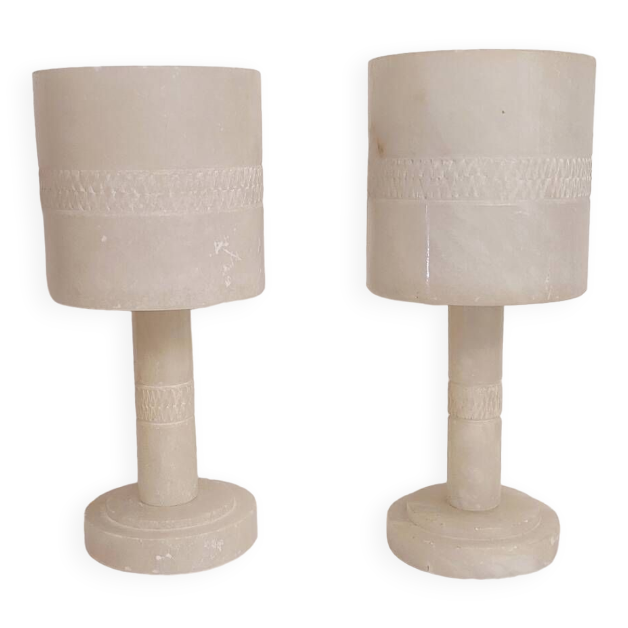 Paire de lampes de table en marbre. Espagne, années 1960.