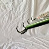 Small glazed ceramic seahorse wall plaque - key ring