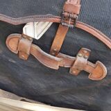 Large travel trunk with its cover