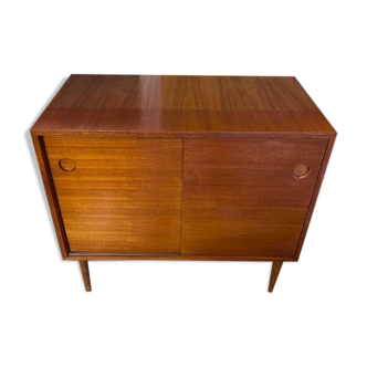 Teak sideboard with sliding doors