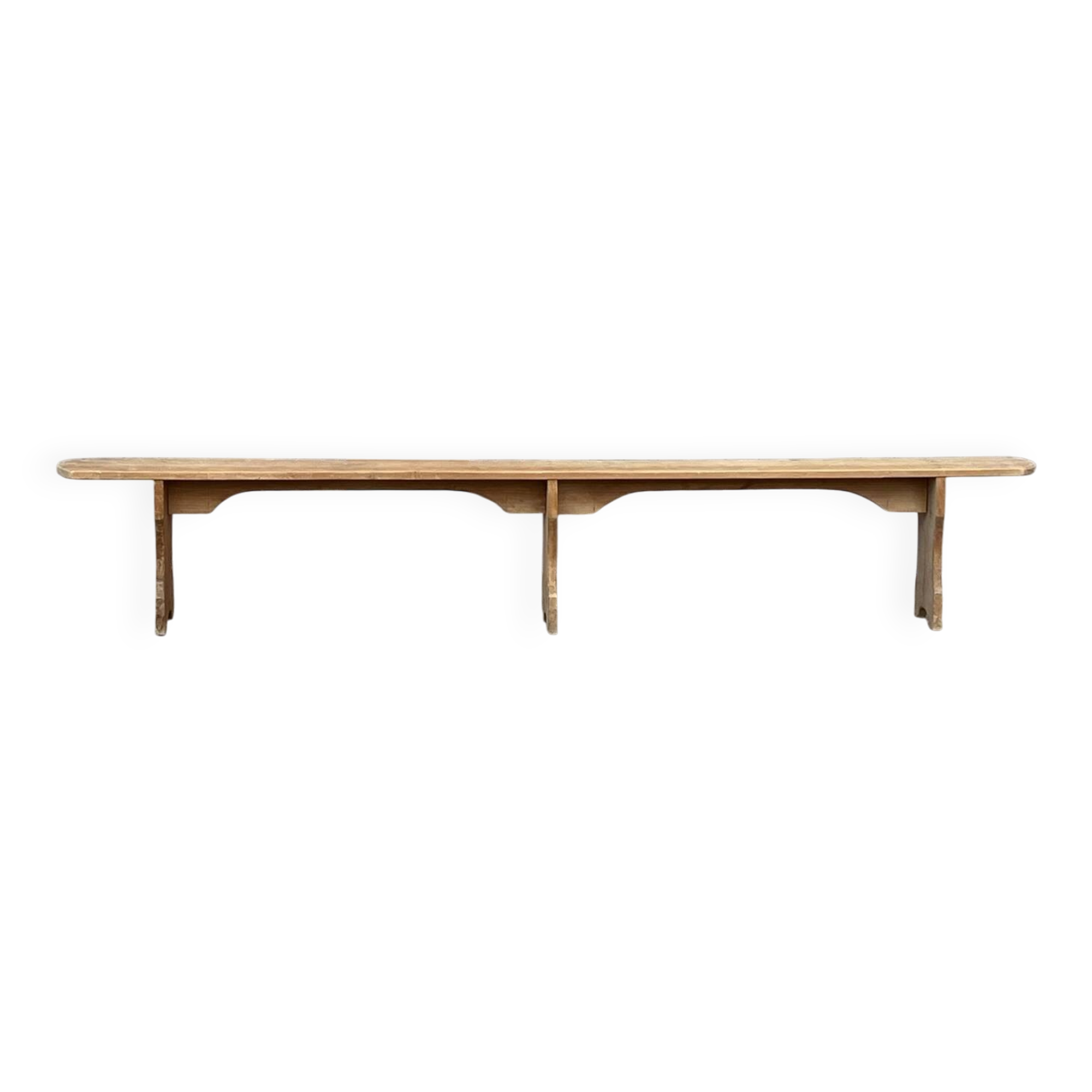 Long banc en bois massif travail artisanal français