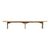 Long bench made of solid wood, French craftsmanship.
