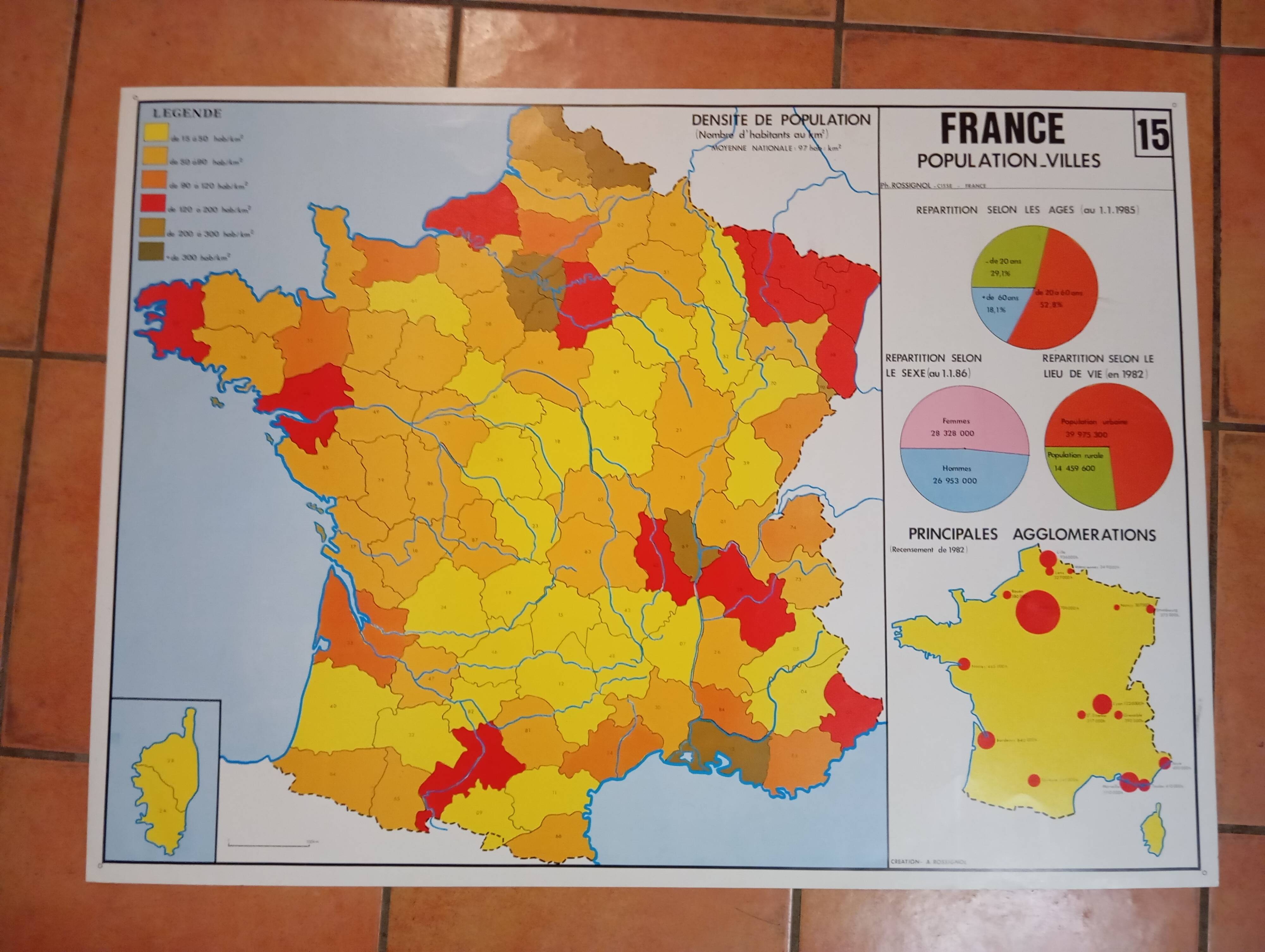 School map: france population-towns / france administrative divisions