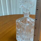 Vintage Glass Whiskey Decanter with Square Stopper