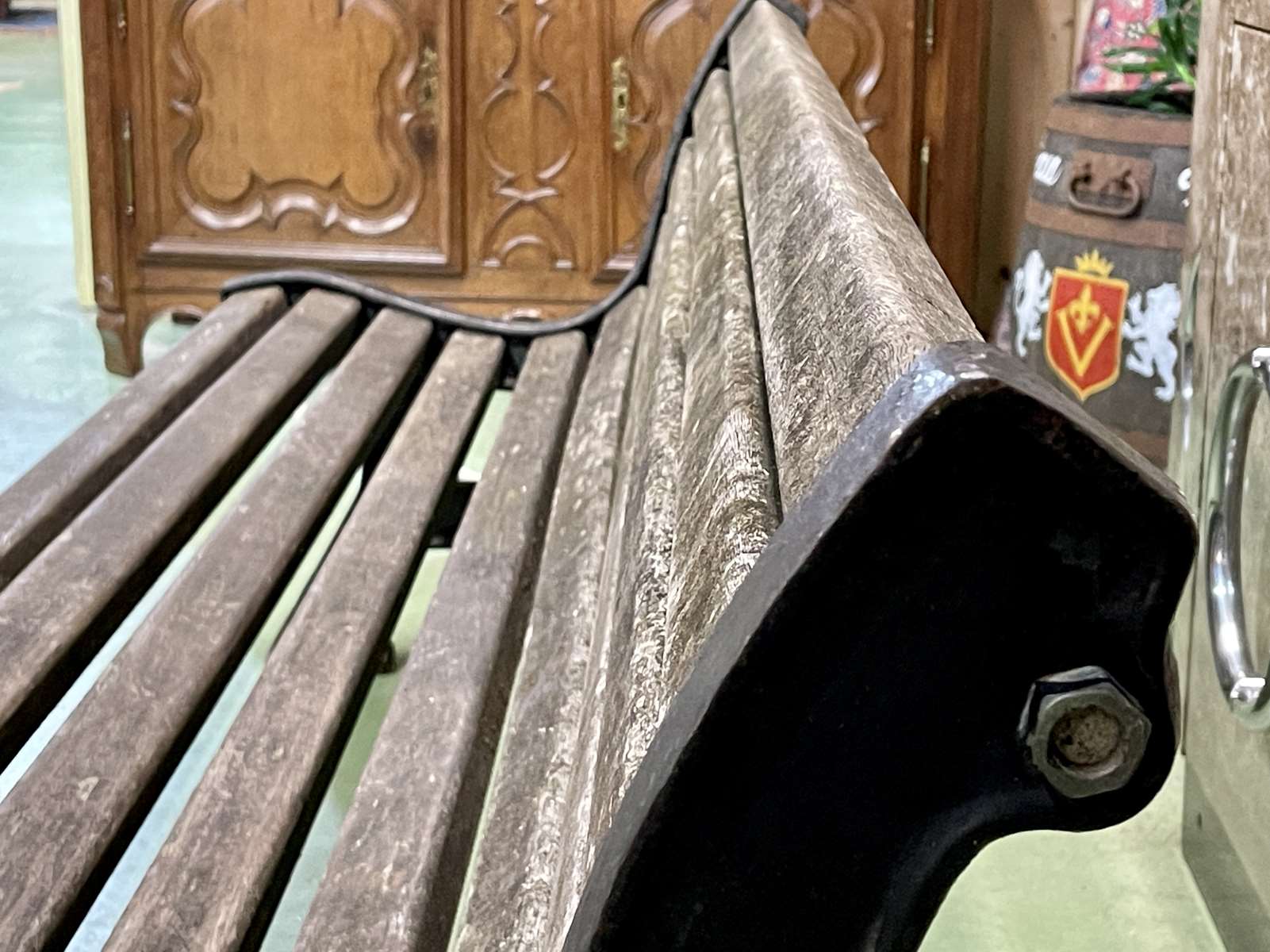 Public garden bench from the 50s