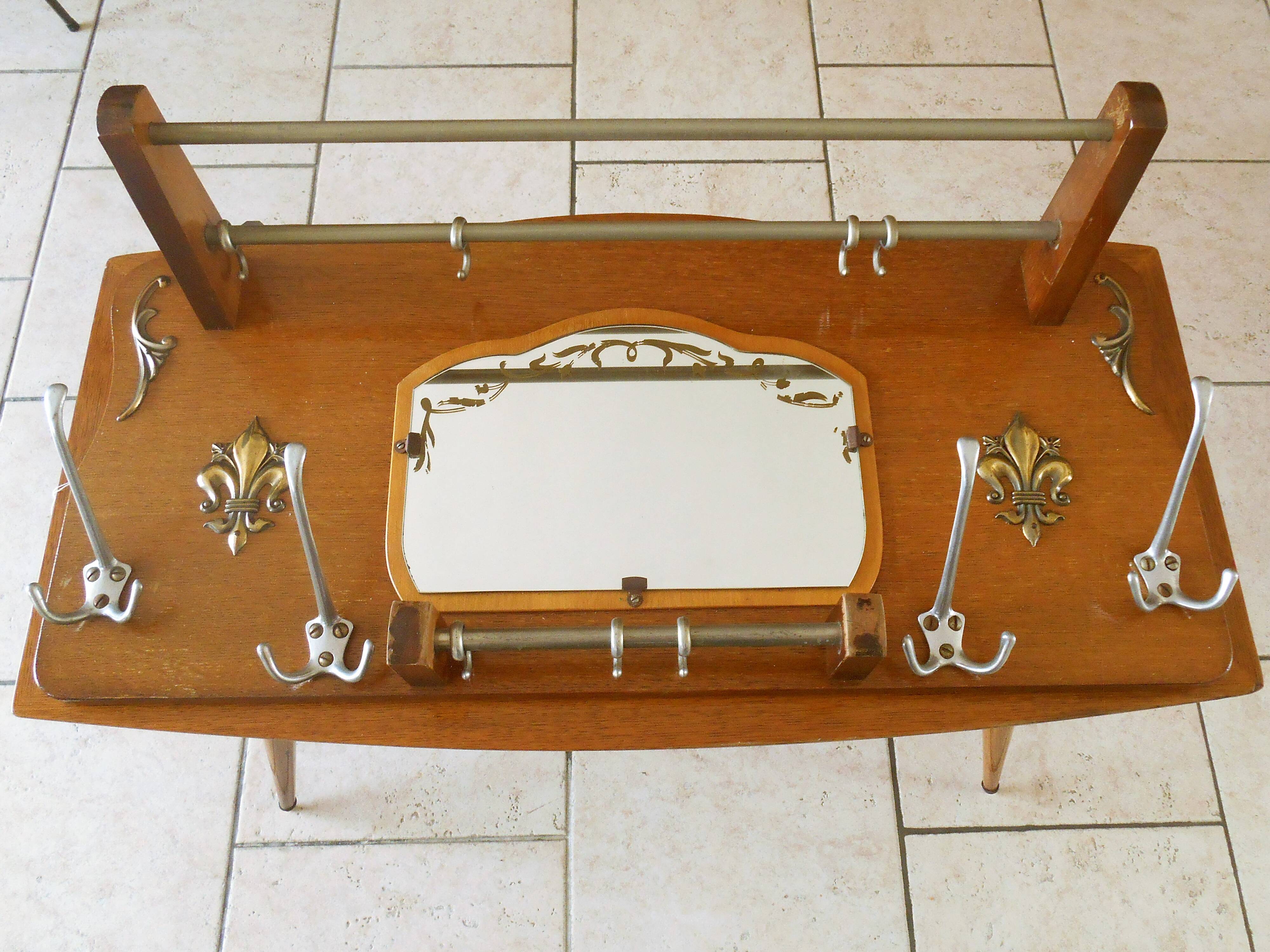 Vintage wall coat rack