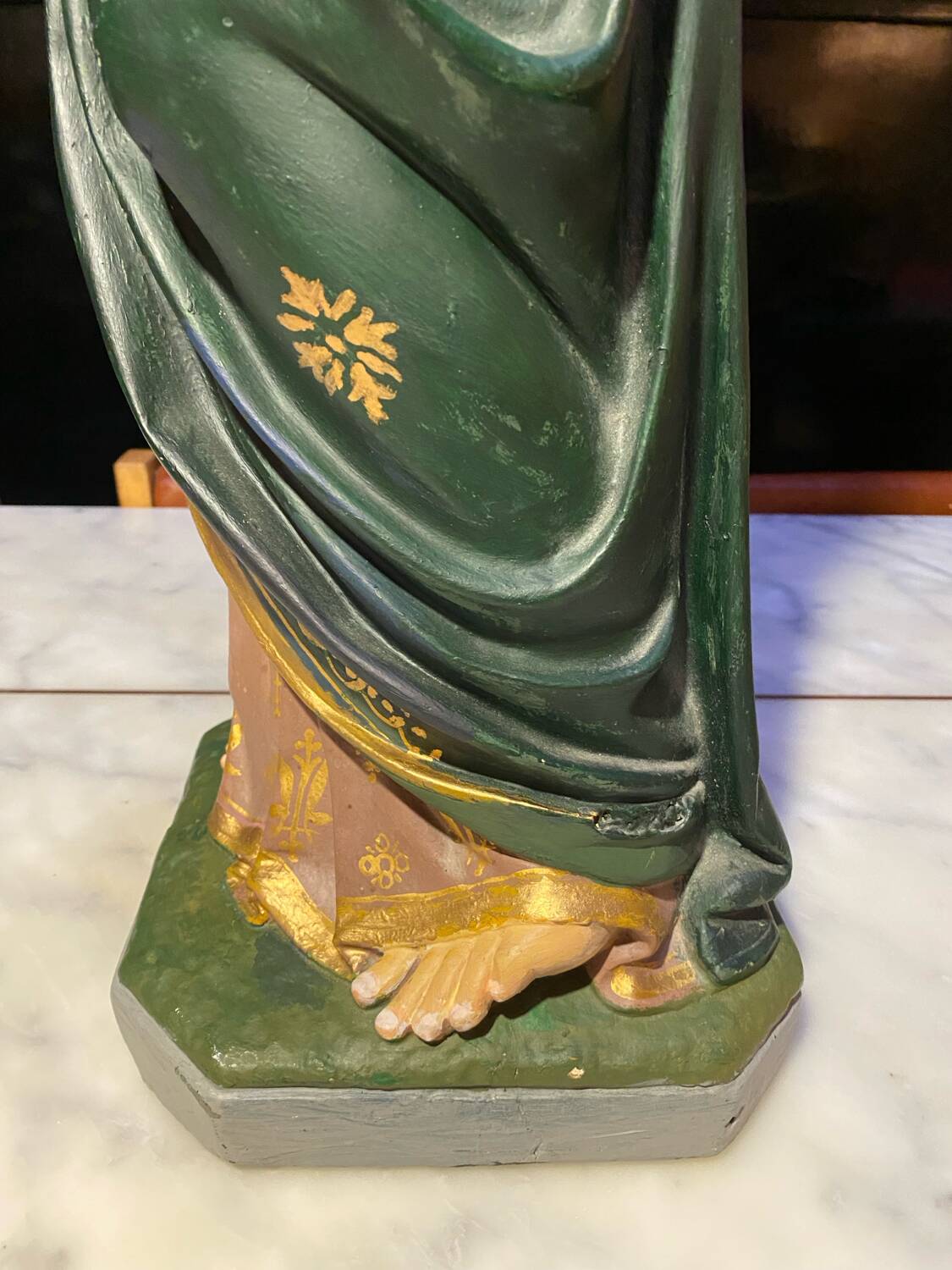 Large polychrome plaster statue of Jesus Christ