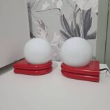 Pair of space age wall lights